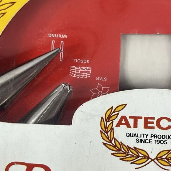 Ateco Fancy Pastry Cake Cookie Decorating Set 6 Icing Tips New in Box USA - Picture 4 of 8